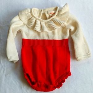 Baby colorblock sweater romper